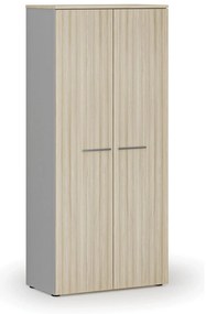 Šatníková skriňa s výsuvom PRIMO GRAY, 800 x 420 x 1781 mm, sivá/dub prírodný