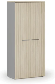Šatníková skriňa s výsuvom PRIMO GRAY, 800 x 420 x 1781 mm, sivá/dub prírodný