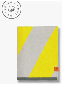 Žltá froté osuška z bio bavlny 70x133 cm Diagonal - Mette Ditmer Denmark