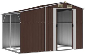 Záhradná kôlňa hnedá 277x192,5x179 cm pozinkovaná oceľ