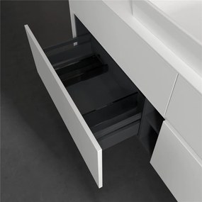 VILLEROY &amp; BOCH Collaro závesná skrinka pod umývadlo na dosku (umývadlo v strede), 4 zásuvky, 1600 x 500 x 548 mm, White Matt, C02500MS