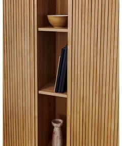 Skrinka v dekore jaseňa s posuvnými dverami v prírodnej farbe 110x160x40 cm Mailen – Kave Home