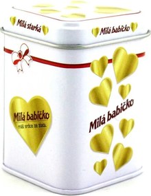 GiftyCity Plechová krabička 4,5x4,5x6,6 cm, Milá babičko