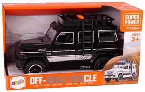 LEAN TOYS Terénne auto, trecí pohon - čierna