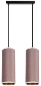 Luster na lanku AVALO 2xE27/60W/230V ružová/medená