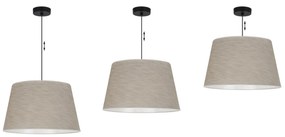 Závesné svietidlo Len, 1x béžové textilné tienidlo, (fi 44 cm), b