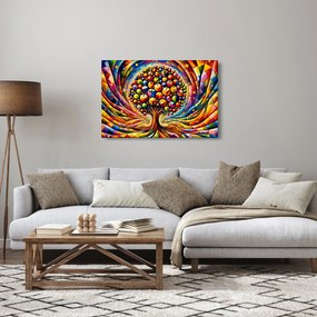 Obraz – Farebný strom s jablkami (90x60 cm)