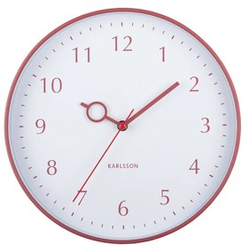 Karlsson 5992RD dizajnové nástenné hodiny červená, pr. 30 cm