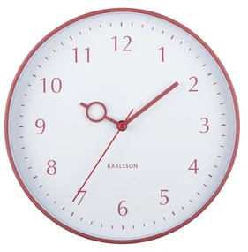 Karlsson 5992RD dizajnové nástenné hodiny červená, pr. 30 cm