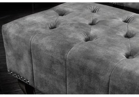 Taburetka 43521 Chesterfield Zamat šedá  - Komfort-nábytok