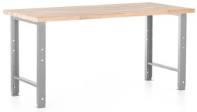 Výškovo nastaviteľný dielenský stôl Basic 170 x 80 cm, sivá