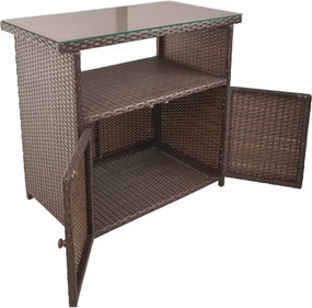 Záhradný odkladací stolík z umelého ratanu 90x50 cm Padua – Garden Pleasure