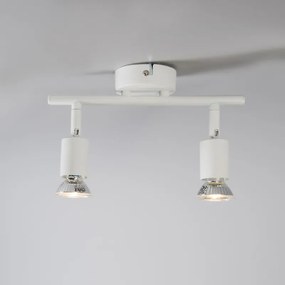 Moderný reflektor biely naklápateľný 2-žiarovkový - Jeany