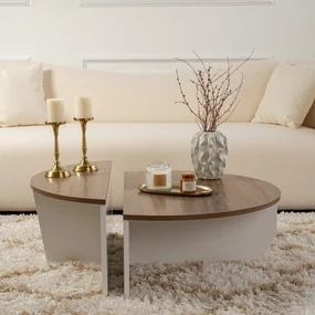 Konferenčný stolík Orion Walnut White