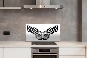 Nástenný panel  zrkadlo zebra 125x50 cm