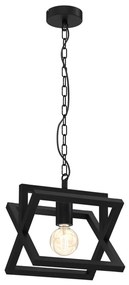 Luster na reťazi ARNOLD 1xE27/60W/230V čierna