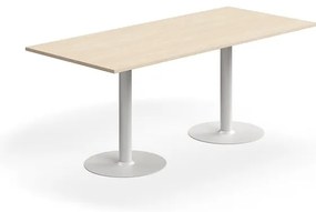 Stôl ALVA, 1800x800x720 mm, HPL, biela/breza