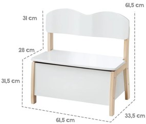 Biela detská lavica – Roba