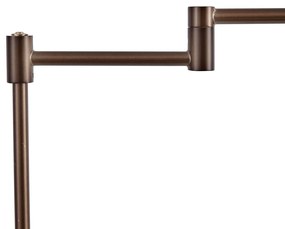 Dizajnová stojaca lampa tmavý bronz vrátane LED s dotykovým stmievačom - Notia