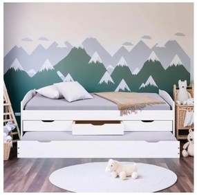 Inter Link Funkčná posteľ s 3 zásuvkami (Ulli – biela)  (100161881)