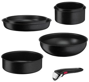 Hliníková súprava riadu 7 ks INGENIO Black stone L3998702 – Tefal