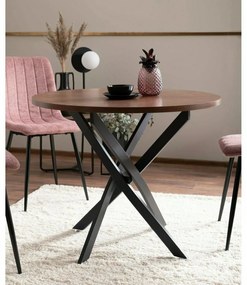 Jídelní stůl Agis 90 cm ořech/černý