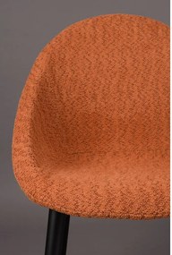 Oranžové čalúnené jedálenské kreslo Fenna – Dutchbone