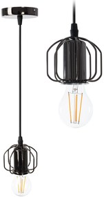 Toolight - Závesná lampa 1xE27 APP591-1CP, čierna, OSW-08563