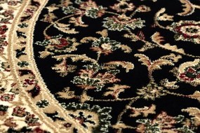 Koberec ROYAL ADR kruh vzor 1745 čierny