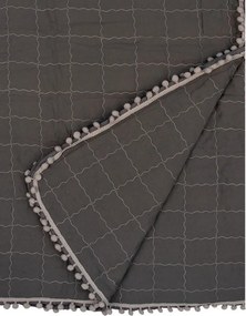 Sivá prikrývka na posteľ a 2x obliečka na vankúš Bulb - 230*250 cm / 50*70 cm