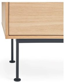 Antracitovosivá TV komoda v dubovom dekore Teulat Yoko