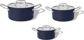 Elmich Sada keramických hrncov Vital 3 ks – tmavomodrá