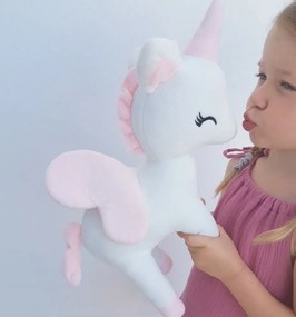 Mojkáčik - Plyšový jednorožec biely M