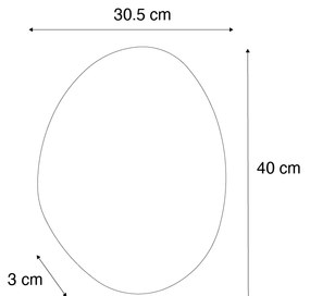 Dizajnové zrkadlo do kúpeľne 40 cm vrátane LED IP44 - Biba