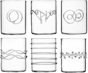 Súprava ručne vyrobených pohárov na vodu Deco' Clear, 6 dielov