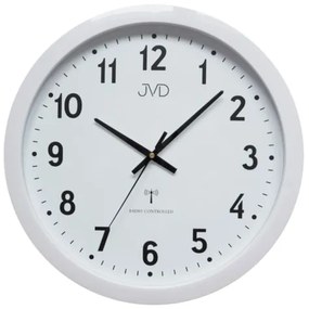 Rádiom riadené nástenné hodiny JVD RH652, biela 40cm