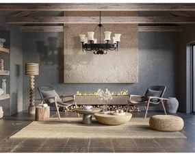 Searchlight 0818-8BK - Luster na reťazi CARTWHEEL 8xE27/60W/230V čierny