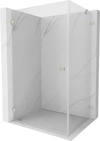 Mexen Lunar-B, výklopný sprchový kút ľavý 75 x 70 cm, 8mm číre sklo, oceľový profil, 832-075-070-97-00-L