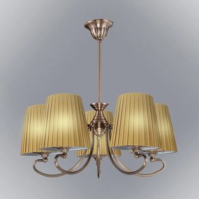 Mozart Závesné svietidlo 5x60w E27 Patyna Meď