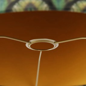 Zamatový tienidlo s dizajnom páva 40/40/40 zlatý interiér