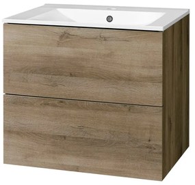 Mereo Mereo, Aira, kúpeľňová skrinka s keramickým umývadlom 61 cm, MER-CN740