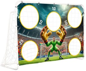 Veľká futbalová bránka s otvormi 180x61x122 cm