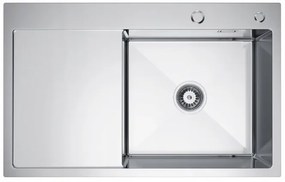 Erga HD, 1-komorový oceľový drez 780x490x210 mm, pravý, oceľová, ERG-MLS-HD7849R