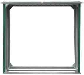 Kôlňa na drevo zelená 172x91x154 cm pozinkovaná oceľ