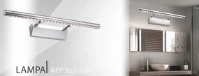 Toolight Toolight, LED kúpeľňové svietidlo nad zrkadlo 9W 70CM APP363-1W, chrómová, OSW-08429
