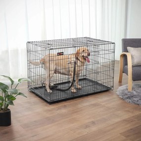 Skladacia prepravka pre psa Feandrea XXL, 2 dvierka, čierna