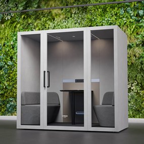 Akustická kancelárska kabína INBOX pre 4 osoby 2200 × 2200 × 1220 mm