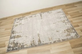 Koberec Adana J0028 ornament / rám, sivý / krémový