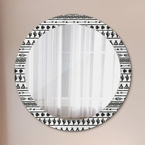 Okrúhle ozdobné zrkadlo Boho minimalista fi 80 cm