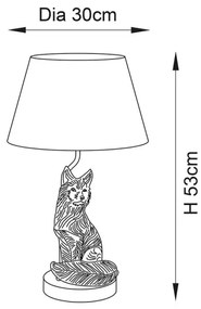Endon 106796 - Stolná lampa FOX 1xE14/6W/230V čierna/mosadz
